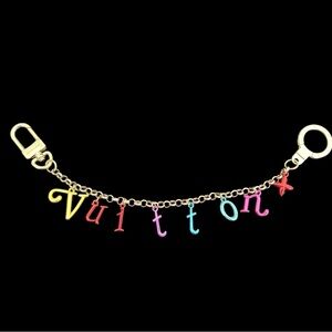 Multicolor Enamel Letter Purse Charm